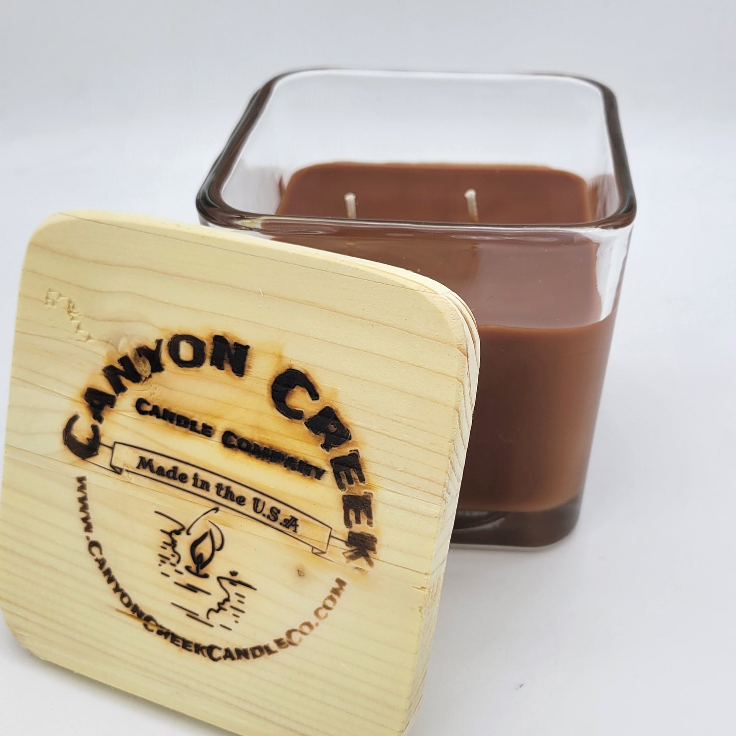 Caramel Maple Pear 14oz cube jar candle