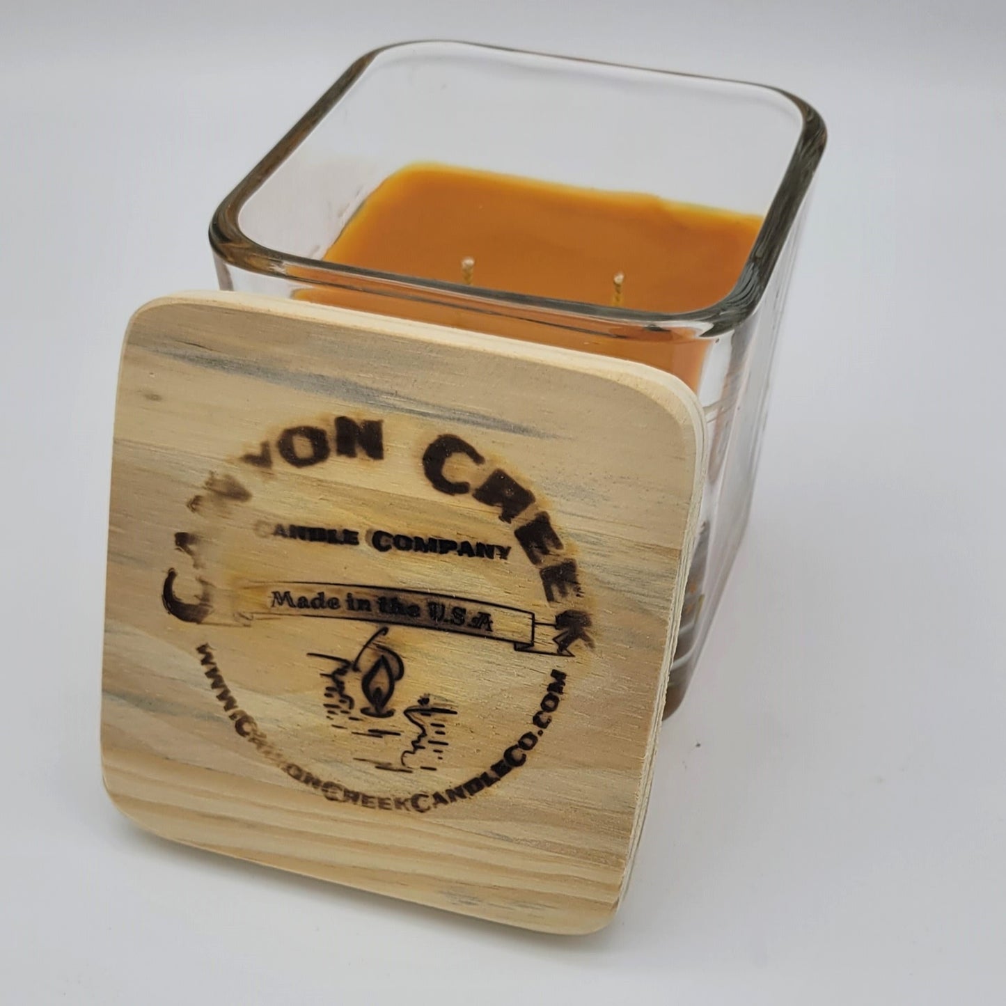 Orange Vanilla 14oz cube jar candle