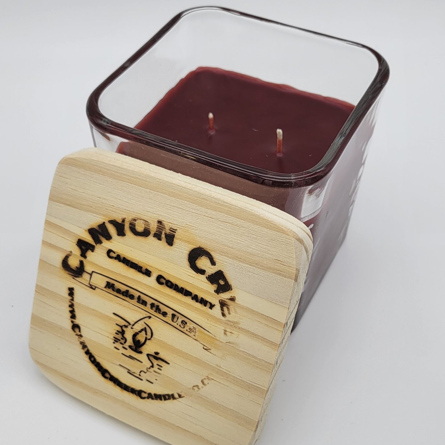Raspberry Chocolate 14oz cube jar candle