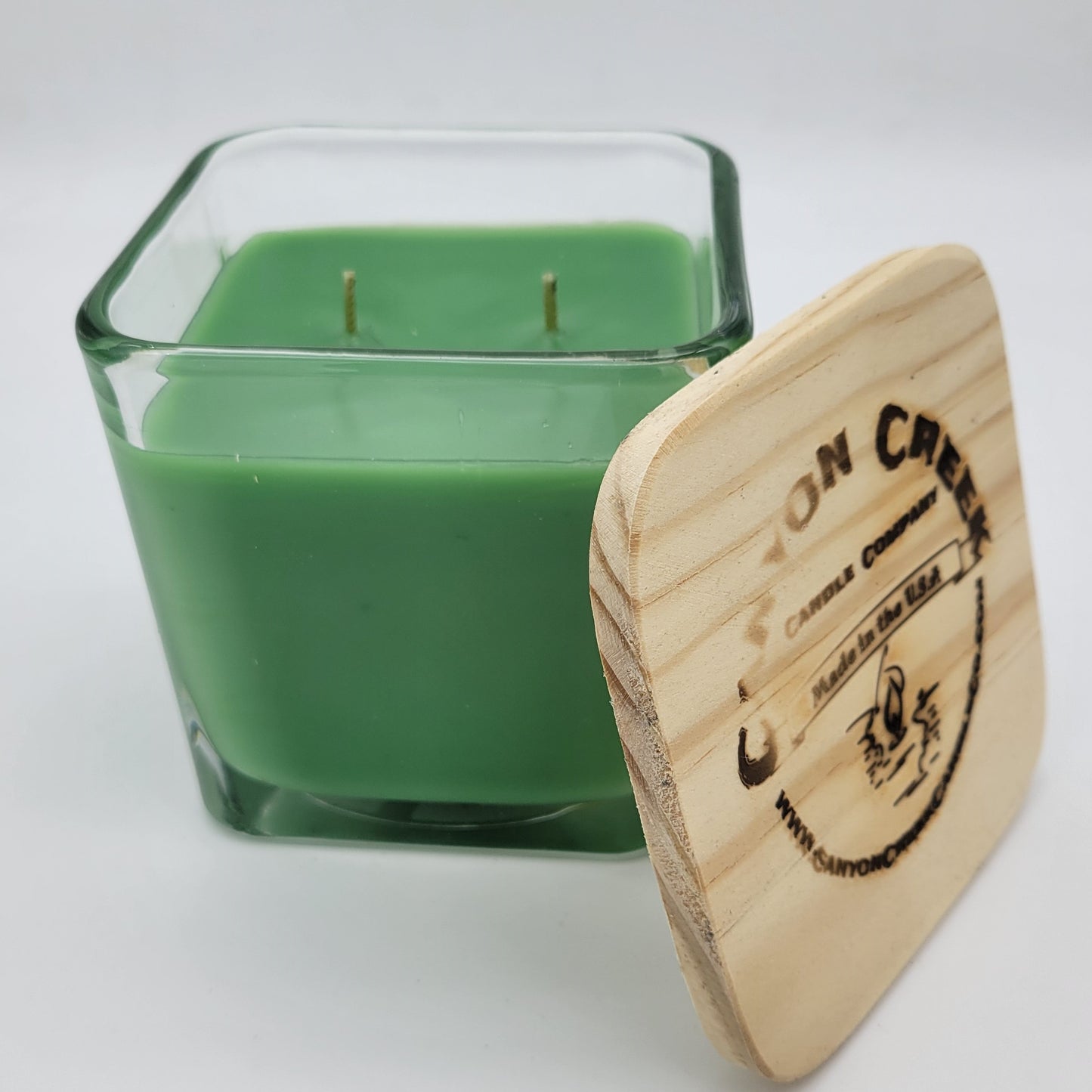 Green Apple 14oz cube jar candle